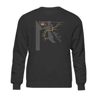 San Francisco Bart Bay Area Transit Metro Map Sweatshirt | Favorety DE