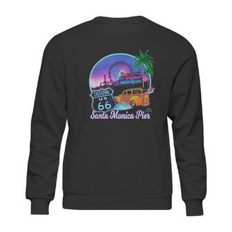 Santa Monica Pier Us Route 66 End Pacific Ocean Souvenir Sweatshirt | Favorety AU