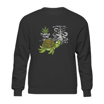 Smoking High Turtle Funny Weed 420 Marijuana Joint Stoner Sweatshirt | Favorety