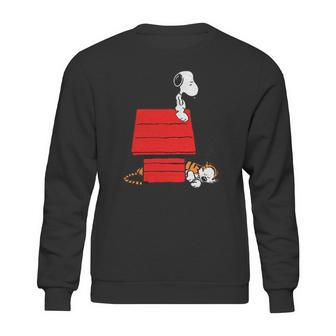 Snoopy And Hobbes Sweatshirt | Favorety