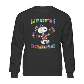 Snoopy All We Are Saying Is Give Peace A Chance Sweatshirt | Favorety UK