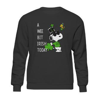 Snoopy A Wee Bit Irish Today Shamrock St Patrick’S Day Shirt Sweatshirt | Favorety DE