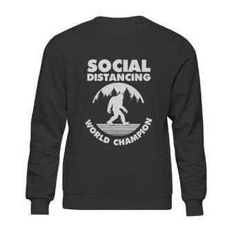 Social Distancing Introvert Bigfoot Funny Sweatshirt | Favorety CA