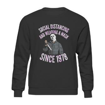 Social Distancing And Wearing A Mask In Public Since Graphic Design Printed Casual Daily Basic Sweatshirt | Favorety CA