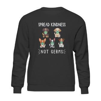 Spread Kindness Not Germs Dog Face Funny Social Distancing Sweatshirt | Favorety