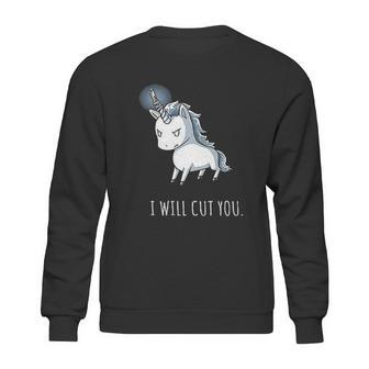 Stabby The Unicorn I Will Cut You Sweatshirt | Favorety AU