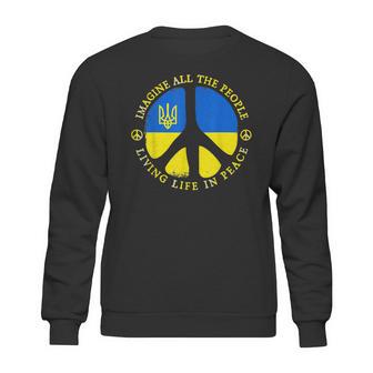 Support Ukraine Imagine All People Living Life In Peace Sweatshirt | Favorety UK