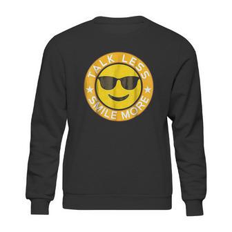 Talk Less Smile More Hamilton Yellow Emoji Smile Sweatshirt | Favorety AU