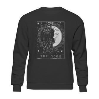 Tarot Card Crescent Moon And Cat Aesthetic Gift 2022 Sweatshirt | Favorety UK