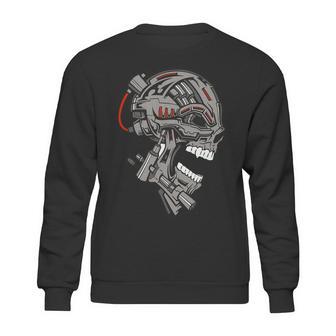 Terminator Skull Gun Head Graphic Design Printed Casual Daily Basic Sweatshirt | Favorety DE