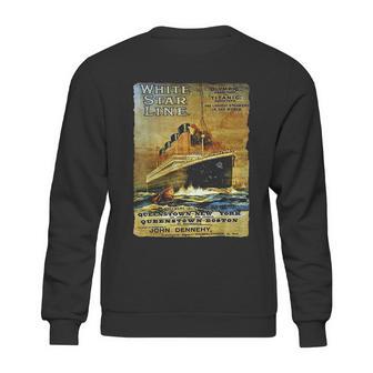 Titanic Sailing Ship Cruise Vintage Poster Sweatshirt | Favorety CA