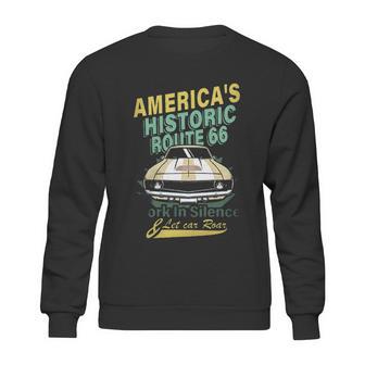 Historic Route 66 Work In Silence Aesthetic Gift 2022 Sweatshirt | Favorety CA