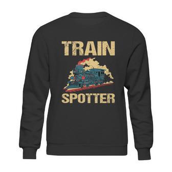 Trainspotter Design Trainspotting Steam Locomotive Gift Graphic Design Printed Casual Daily Basic Sweatshirt | Favorety CA