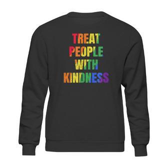 Treat People With Kindness Queer Lgbtq Love Equality Bi Sweatshirt | Favorety UK