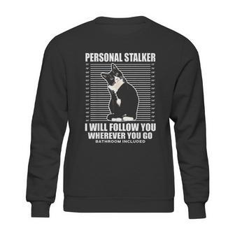 Tuxedo Cat Personal Stalker Funny Cat Kitten Lovers Gift Sweatshirt | Favorety CA