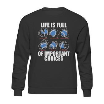 Types Of Baseball Pitches Life Choices Pitcher Player Gift Sweatshirt | Favorety DE