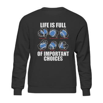 Types Of Baseball Pitches Life Choices Pitcher Player Sweatshirt | Favorety AU