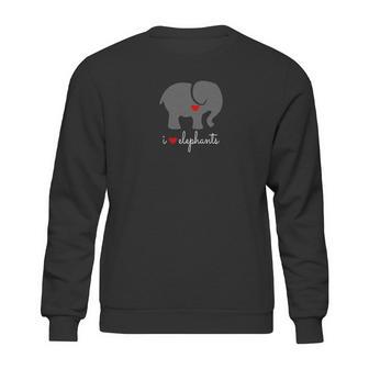 Un Bon Oeuf Designs I Love Elephants Sweatshirt | Favorety DE