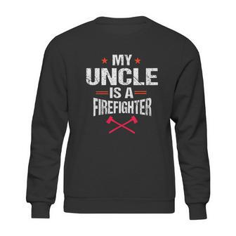 My Uncle Is A Firefighter Vintage Thin Red Line Nephew Gift Sweatshirt | Favorety AU