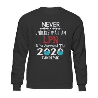 Never Underestimate Who Survived The Pandemic Lpn Sweatshirt | Favorety UK