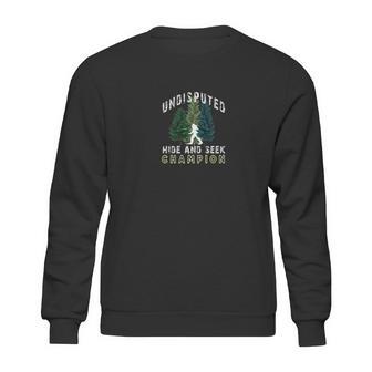 Undisputed Hide And Seek Bigfoot Champion Yeti Funny Sweatshirt | Favorety UK