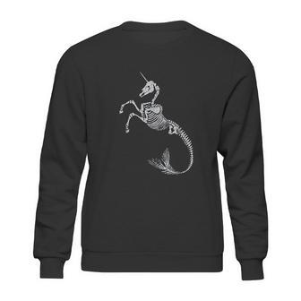 Unicorn Mermaid Skeleton Halloween Fantasy Art Sweatshirt | Favorety