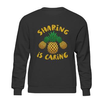 Upside Down Pineapple Cute Gift Sharing Swinger Gift Sweatshirt | Favorety UK