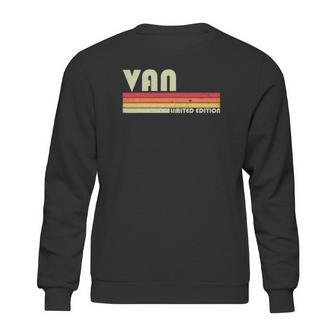 Van Name Personalized Retro Vintage 80S 90S Birthday Sweatshirt | Favorety DE