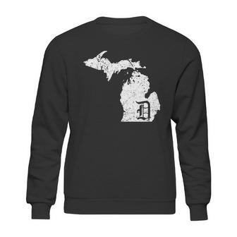 Vintage Detroit Michigan Old English D Sweatshirt | Favorety AU