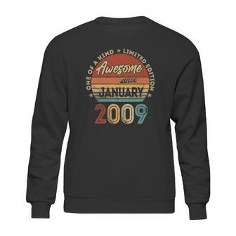 Vintage January 2009 Retro 13 Years Old 13Th Birthday Gift Sweatshirt | Favorety DE