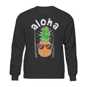 Vintage Pineapple Aloha Sunglasses Hawaiian Sweatshirt | Favorety