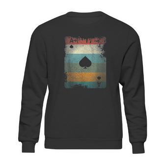 Vintage Poker Ace Of Spades Retro Cards Sweatshirt | Favorety