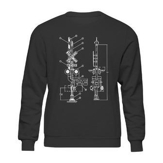 Vintage Railway Model10 Crossing Patent Drawing Model Train Sweatshirt | Favorety DE