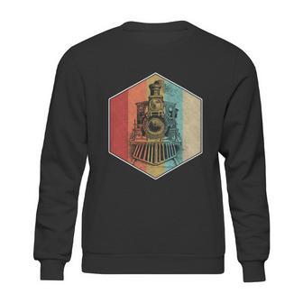 Vintage Retro Train Steam Engine Locomotive Trainspotting Gift Graphic Design Printed Casual Daily Basic Sweatshirt | Favorety DE