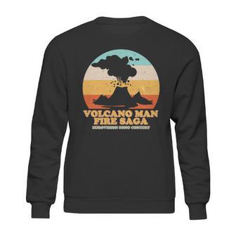 Vintage Volcano Man Fire Saga Eurovision Song Contest Sweatshirt | Favorety CA