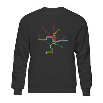 Washington Dc Metro Subway Map Shirt - Color Lines Sweatshirt | Favorety AU