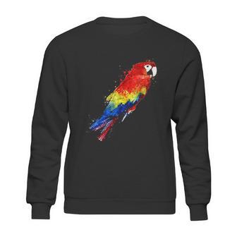 Watercolour Colourful Scarlet Macaw Parrot Bird Painting Sweatshirt | Favorety DE