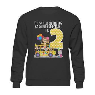 The Wheels On The Bus 2Nd Birthday 2 Yrs Old Family Matching Sweatshirt | Favorety UK