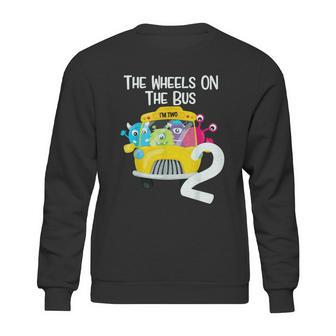 The Wheels On The Bus 2Nd Birthday Party 2 Year Old Toddler Sweatshirt | Favorety