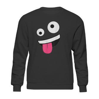 Wild Silly Crazy Eyes Zany Face Emojis Halloween Costume Sweatshirt | Favorety AU