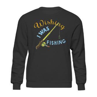 Wishing I Was Fishing Graphic Sweatshirt | Favorety DE