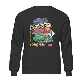 Woodward Ave M1 2021 Three Cars Sweatshirt | Favorety CA