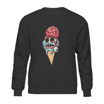 Zombie Ice Cream With The Brain And Eye Popping Out Sweatshirt | Favorety DE