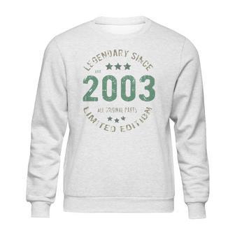 18 Years Old Bday Legend Since 2003 Vintage 18Th Birthday Sweatshirt | Favorety