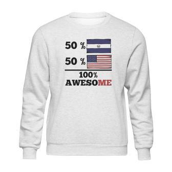 50 El Salvadorian 50 American 100 Awesome Sweatshirt | Favorety AU