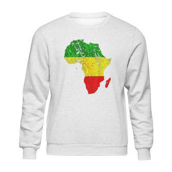 Africa Map Reggae Rasta Sweatshirt | Favorety