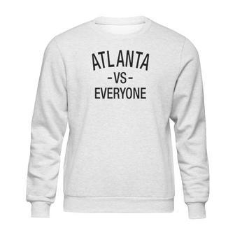 Atlanta Vs Everyone Sports Fan Graphic Ringer Sweatshirt | Favorety