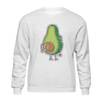 Avocado Seed Fat Funny Vegan Big Scratching Sweatshirt | Favorety AU