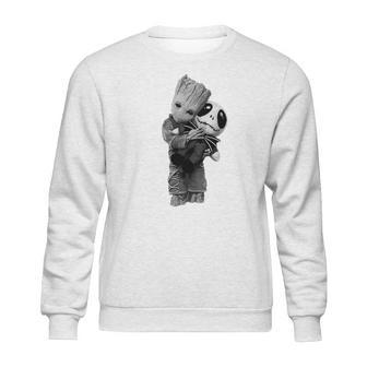 Baby Groot Hug Hugging Jack Skellington Shirt Sweatshirt | Favorety CA