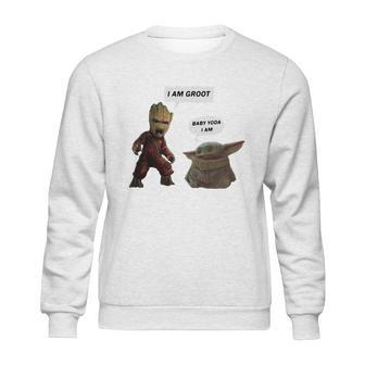 Baby Groot I Am Groot Baby Yoda I Am Sweatshirt | Favorety AU